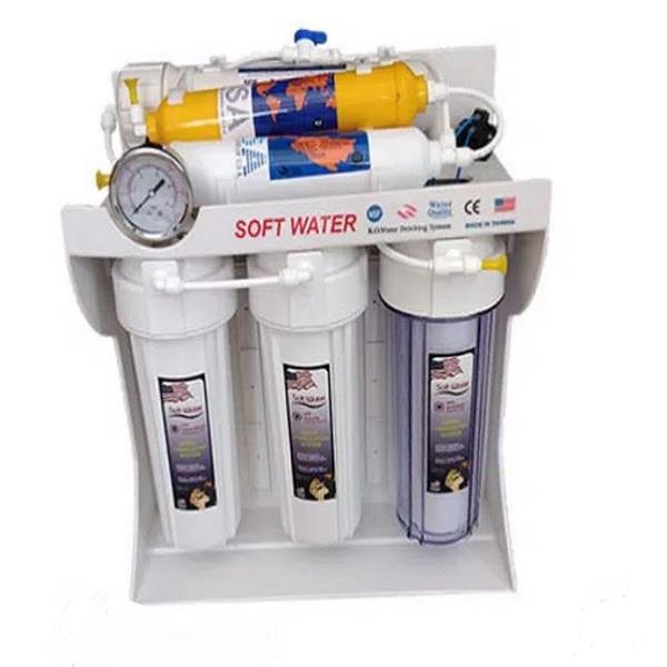 تصفیه آب 6 مرحله خانگی  سافت واتر شاسی فایبر